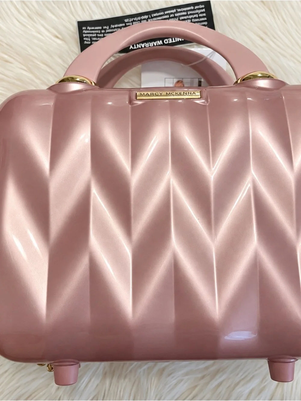 Marcy McKenna Essentials Milan Beauty Case Blush Pink Rose Gold NWT